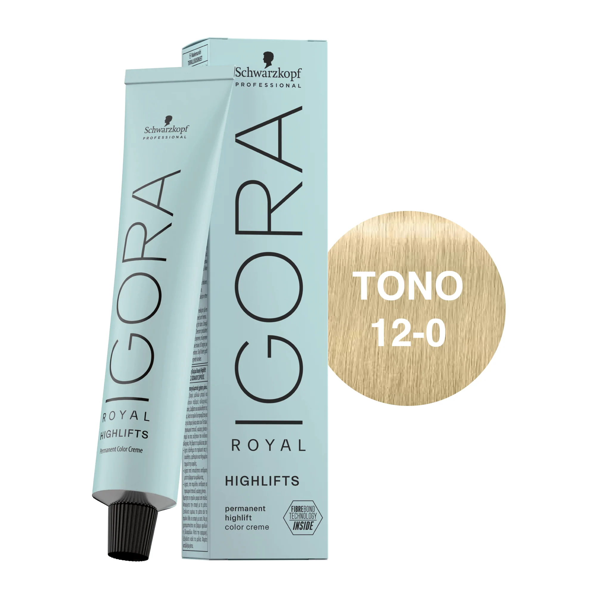 Igora Royal Highlifts 60 ml (12-0)   + 4 Loción activadora de 30ml + Guantes platicos